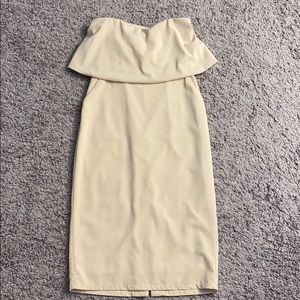 Nude strapless dress